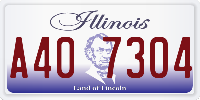 IL license plate A407304