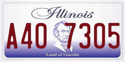 IL license plate A407305