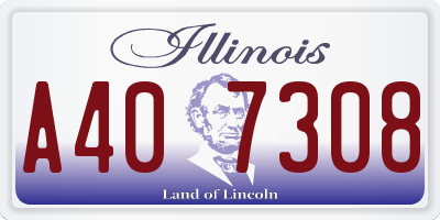 IL license plate A407308