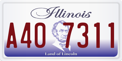 IL license plate A407311
