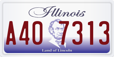 IL license plate A407313