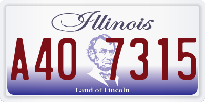 IL license plate A407315
