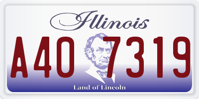 IL license plate A407319