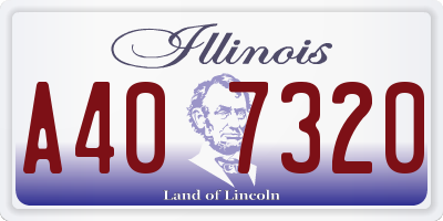 IL license plate A407320