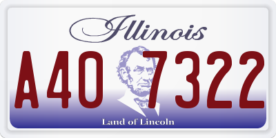 IL license plate A407322