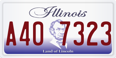 IL license plate A407323