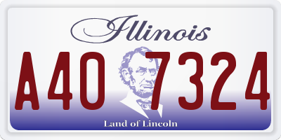 IL license plate A407324
