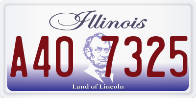 IL license plate A407325