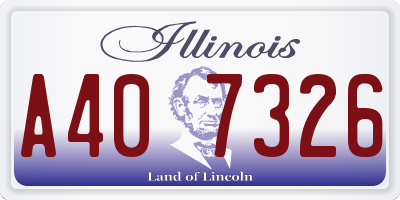 IL license plate A407326