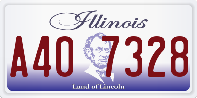 IL license plate A407328