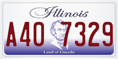 IL license plate A407329