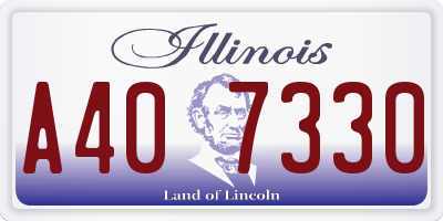 IL license plate A407330