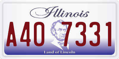 IL license plate A407331