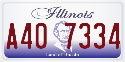 IL license plate A407334