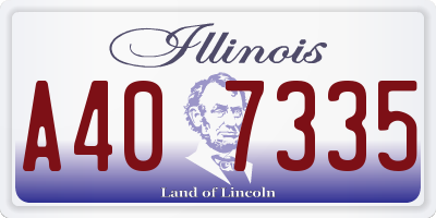 IL license plate A407335