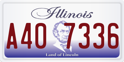 IL license plate A407336
