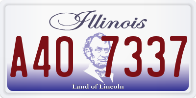 IL license plate A407337