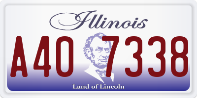 IL license plate A407338