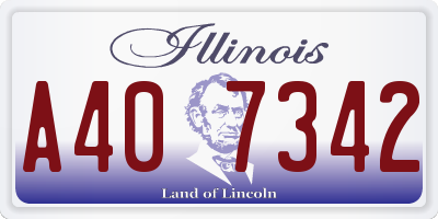 IL license plate A407342