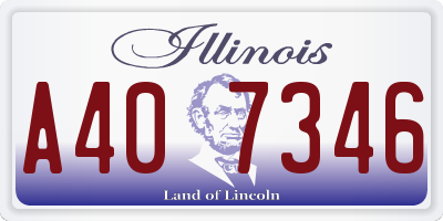 IL license plate A407346