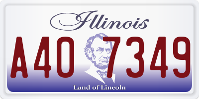 IL license plate A407349