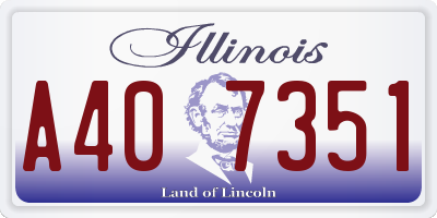 IL license plate A407351