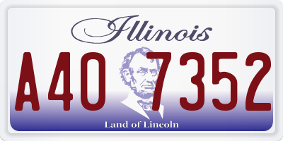 IL license plate A407352