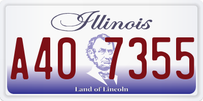 IL license plate A407355