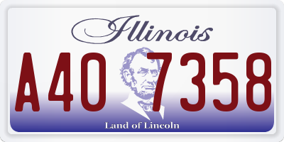IL license plate A407358