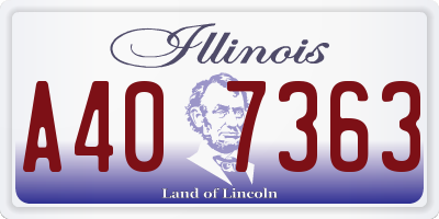 IL license plate A407363