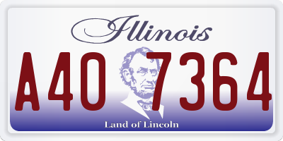 IL license plate A407364