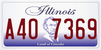 IL license plate A407369