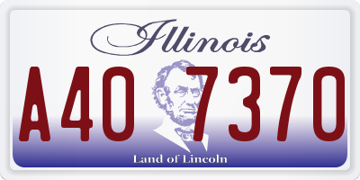 IL license plate A407370