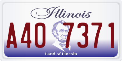 IL license plate A407371