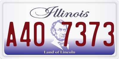 IL license plate A407373