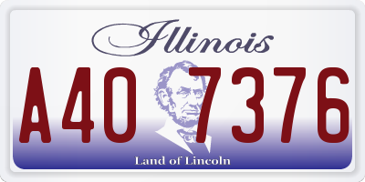 IL license plate A407376
