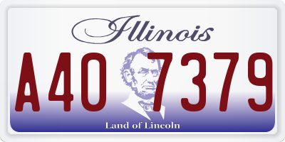 IL license plate A407379