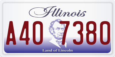 IL license plate A407380