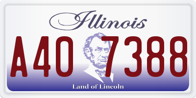 IL license plate A407388