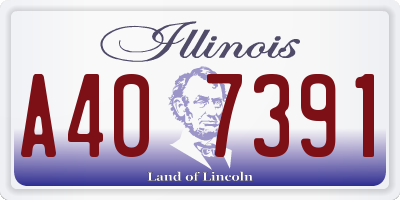 IL license plate A407391