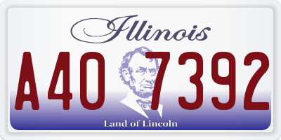 IL license plate A407392