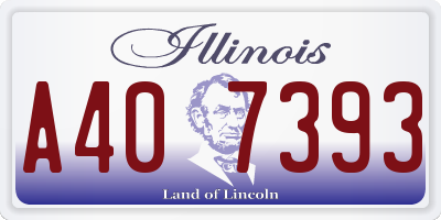 IL license plate A407393