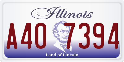 IL license plate A407394