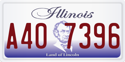 IL license plate A407396