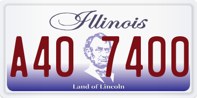 IL license plate A407400