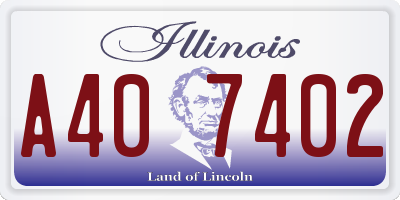 IL license plate A407402