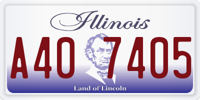 IL license plate A407405