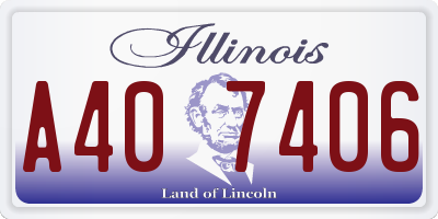 IL license plate A407406