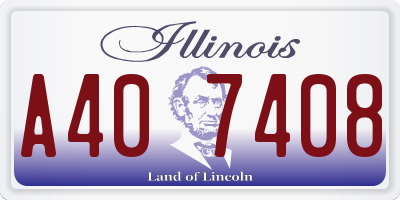 IL license plate A407408