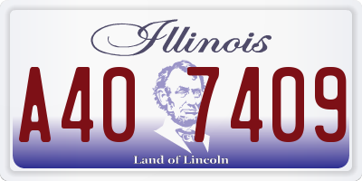 IL license plate A407409